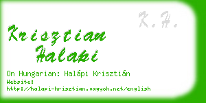 krisztian halapi business card